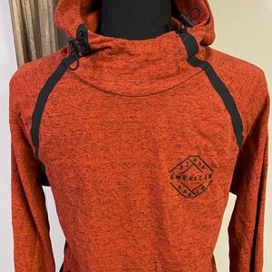 American Eagle Outfitters Heathered Burnt Orange FLEX Hoodie